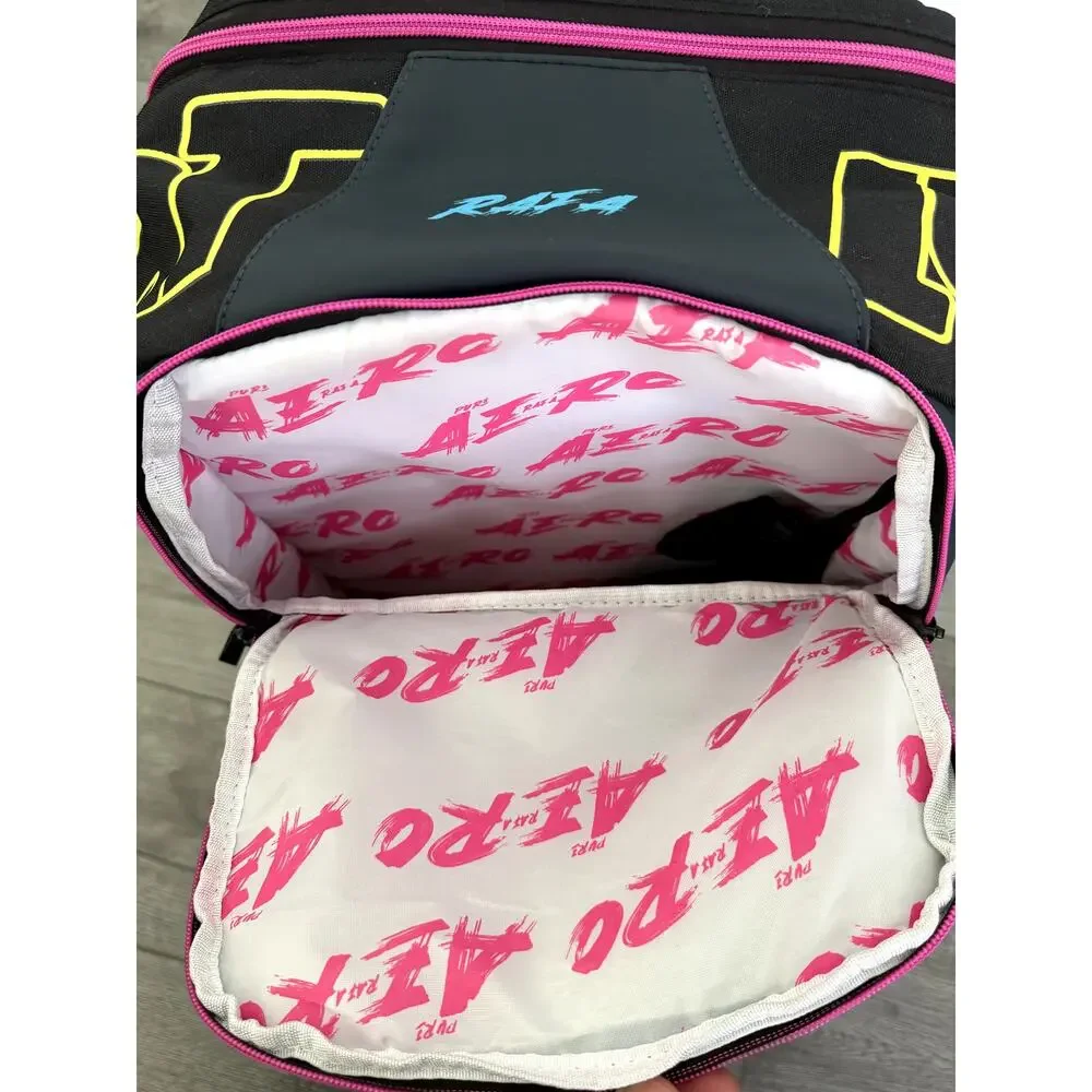 Babolat Pure Aero Rafa Tennis Backpack 3 Racquet Bag Navy Pink Yellow Rare